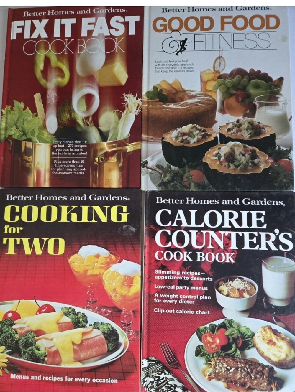 Better Homes And Gardens 1970's Cookbook Lot Vintage Cooking For 2 Calories